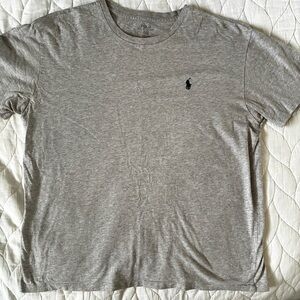 Polo Ralph Lauren Men’s Large Gray T-Shirt Cotton Embroidered Pony Logo